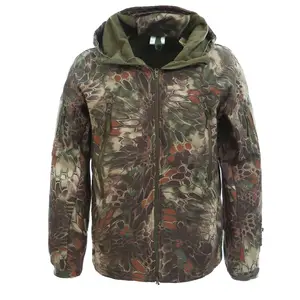 Veste imperméable de chasse en plein air Softshell avec doublure polaire pour homme