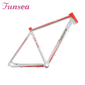 China supplier OEM professional customized steel cheap price five colors 6061# alloy road bicycle frame 700c for Euro-market