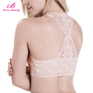 Moda rosa claro encaje floral LACE sexy push up bra - Product Image 2