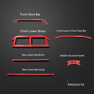 Barra de torre de puntal de alto rendimiento mecanizado CNC para Honda Accord <span class=keywords><strong>G8</strong></span>, barra de torsión de coche de carreras, barra de chasis - Product Image 2