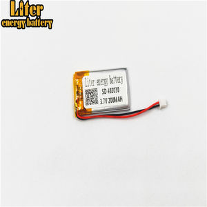 Plug 1,25-2 p 402030 200 mAh 3,7 V rechargeable LiPo battery solar Li ion polymer lithium battery with PCM - Product Image 5