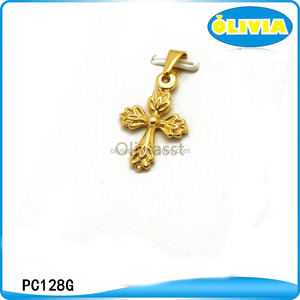 Pray Cruz Colgante De Acero Inoxidable Collar de Oro Colgantes - Product Image 6