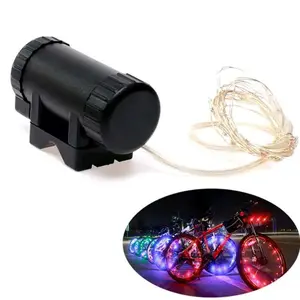 Multi Kleur Cycle Bike Light Led Knippert Fiets Wiel Verlichting 3 * Aa Batterij