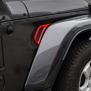 Évents de roue avant, 4 pièces, cadre décoratif autocollant, accessoires d'extérieur pour <span class=keywords><strong>jeep</strong></span> <span class=keywords><strong>wrangler</strong></span> <span class=keywords><strong>JL</strong></span>, 2018 <span class=keywords><strong>2019</strong></span> - Product Image 3