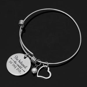 Personnalisé D'inspiration <span class=keywords><strong>Message</strong></span> Gravé Personnalisé plaque Coulissante coeur perle Charme Ajuster <span class=keywords><strong>Fil</strong></span> Ani Bracelets - Product Image 4