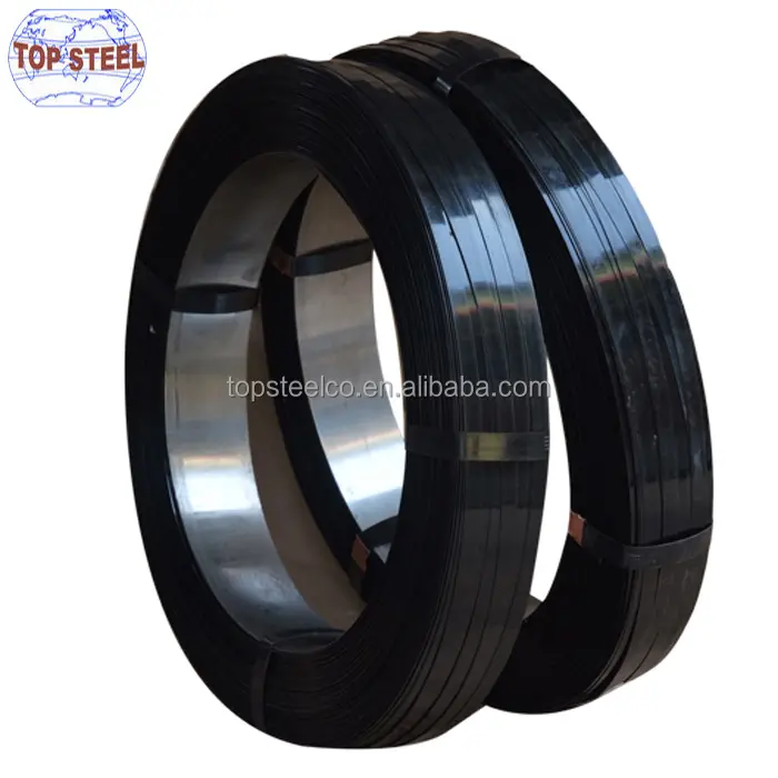Q235 steel strapping 3/4 Painted Black Steel Strapping metal banding strip