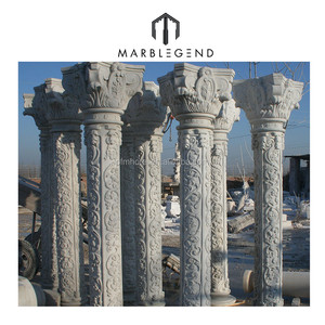 Outdoor Indoor Marble Roman Natural Stone <strong>Portico</strong> <strong>Column</strong> for Villa - Product Image 2