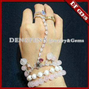 De moda más popular nuevo diseño rosa natural pulsera de piedras preciosas para <span class=keywords><strong>las</strong></span> mujeres - Product Image 1