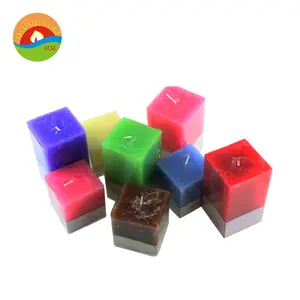 Paraffin wax customized wholesale eco friendly 5x5cm scented cube candles