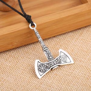 Collar con colgante de cera negra para hombres, joyería de espíritu malvado, estilo gótico, Punk, nórdico, mitología, tótem delicado, hacha vikinga - Product Image 4