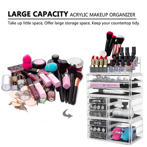 Makeup Storage Organizer Makeup with <strong>Drawers</strong> <strong>Plastic</strong> Cosmetic Organizer Makeup <strong>Set</strong> Professional - Product Image 2