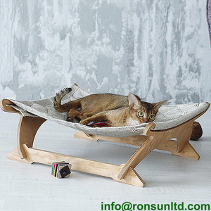 Tumbona de madera personalizada, cama para mascotas, hamaca, camas para perros, hamacas clásicas para gatos - Product Image 3
