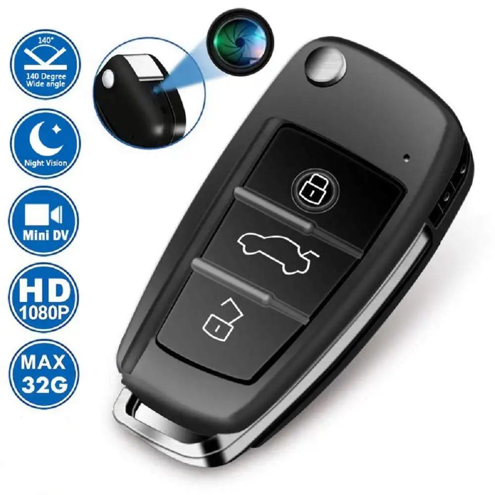 Nascosta micro Spy Macchina Fotografica di Keychain 1080P Portable Mini DV Cam Micro Auto Chiave di Sicurezza Della Macchina Fotografica