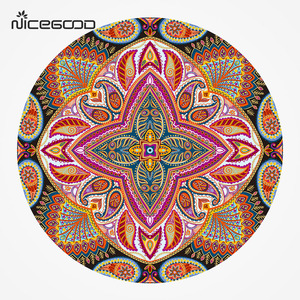 Vendita calda <span class=keywords><strong>di</strong></span> colore completo <span class=keywords><strong>di</strong></span> sublimazione stampato in microfibra nero yoga mat in pelle scamosciata meditazione rotondo stuoia <span class=keywords><strong>di</strong></span> yoga - Product Image 2