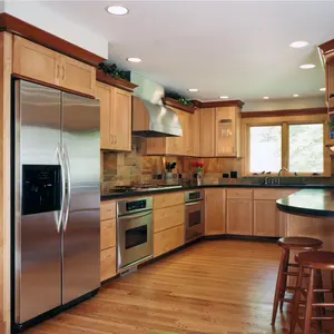 Adjustable Oak Terjangkau Desain Lemari Dapur Grosir Dapur