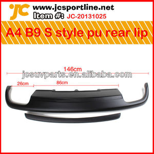 Pu a4 b9 s diffuseur arrière pour audi <span class=keywords><strong>2013</strong></span> up a4 b9 arrière, lip bumper <span class=keywords><strong>s4</strong></span> style spoiler arrière de voiture - Product Image 1