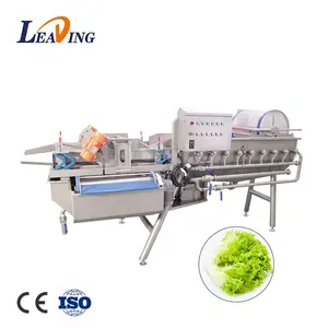 Máquina de lavar vegetais salada comercial, lavadora de frutas frescas, totalmente automática