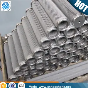 Sus 304 316 316L stainless steel filter oli elemen/sinter filter tabung/cartridge mesh filter