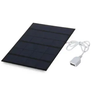 3 W 6 v las células solares de silicio Solar Panel de polietileno Kits con puerto USB para móviles pequeño Panel Solar
