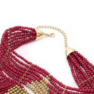 2019 moda boemia stile fatto a mano perline in resina lunga nappa collana girocollo gioielli dichiarazione pendente bavaglino collana per le donne - Product Image 5