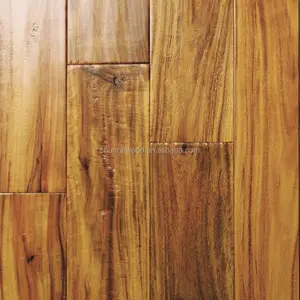 Cheap handscraped black walnut stain small leaf Acacia wood flooring