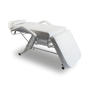 Tragbare Massageliege Ganzkörper-Schönheitsbett Gesichtsbehandlung mit <span class=keywords><strong>2</strong></span> Schubladen Höhenverstellbar Weiß Kosmetikstuhl für Salon - Product Image 1