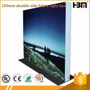 150mm sans cadre en aluminium double face tissu boîte à lumière avec piètement pour foires et affichage d'exposition - Product Image 3