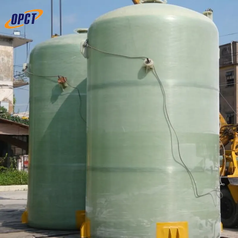 Horizontal storage FRP tank used for above ground and underground