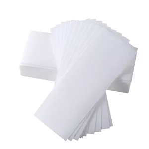 Bandes de papier non tissées blanches, 100 pièces, en tissu pour l'épilation des sourcils et des poils