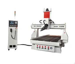 180 degree 4 axis CNC Router for Furniture, Wood Crafts, Decorative Products G1325 4.5KW Air Cooling