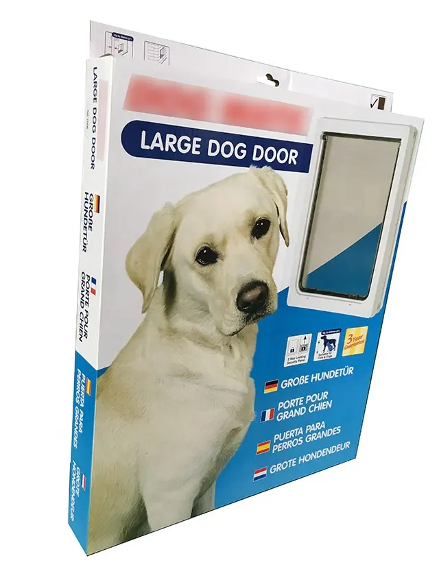 Grande caixa de embalagem de alumínio para cachorros, porta de animal de estimação deslizante personalizada, caixa de presente impressa personalizada