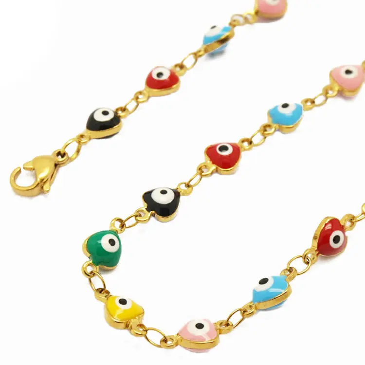 Olivia Latest Design Fashion Jewellery Evil Eyes Beaded Necklace