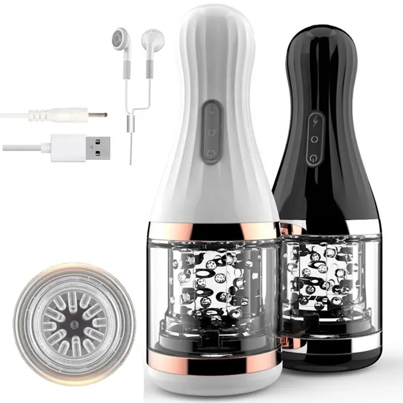7 Speed 360 Degree Rotation Voice Male Masturbator - Wet Pussy