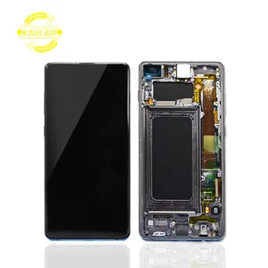 Ensemble écran tactile lcd de remplacement, en verre, avec châssis, pour samsung galaxy s3 s4 s5 s6 s7 edge s8 plus, original