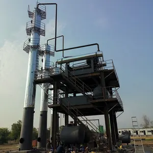 2019 novo instalado 50 toneladas plc contínuo refinaria de óleo crudo móvel