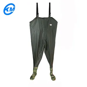 PVC Knitted Fabric Underwater Work Clothes Chest Fishing Waders