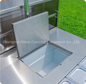Kleine Hotdog Food Trailer Karren Te Koop Canada Enkele 304 Roestvrij Staal Mobiele Fruitkar Restaurant Mobiele Fast Food - Product Image 3