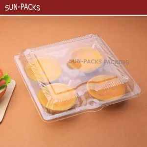 BOPS/PP/PET/PVC, divisor de Blister transparente personalizado, paquete de plástico para alimentos, abrazaderas de calidad superior, embalaje de blíster para comida, tarta de huevo