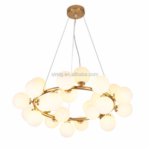 Simig lighting lampada a sospensione moderna a <span class=keywords><strong>sfera</strong></span> in vetro fagioli magici soggiorno <span class=keywords><strong>lampadario</strong></span> - Product Image 3