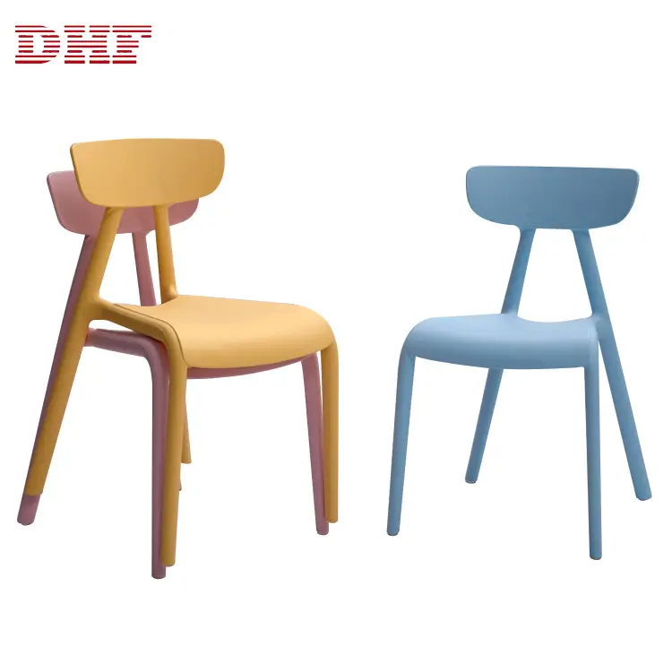 Modern stackable plastic chairs for the kitchen Indoor children party chair