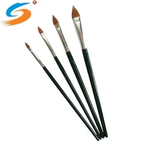 4pcs artist nylon hair set watercolor oil painting brush