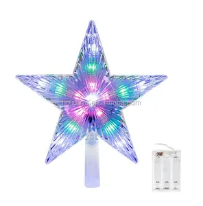 Multi-colour Changing Star Treetop Christmas Decoration Light 3AA Battery Operated Star Light