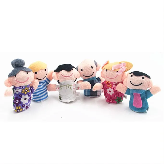 Marionetas de dedo personalizadas para Familia, marionetas de dedo personalizadas para dedo, marionetas de dedo de felpa hechas a mano promocionales