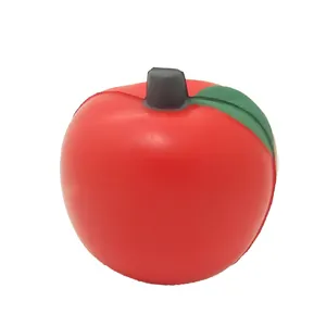 定制Logo印刷压力缓解Pu水果形状苹果Pu压力球