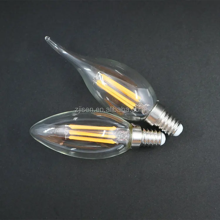 high quality E14 E27 led filament candle flame bulb 6w