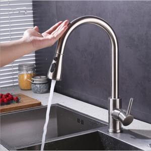 Rubinetto da <span class=keywords><strong>Cucina</strong></span> Moderno di Lusso con Doccetta Estraibile a Cascata, in Acciaio Inox 201 Nichel Spazzolato, <span class=keywords><strong>Flessibile</strong></span> per Uso Alberghiero - Product Image 6