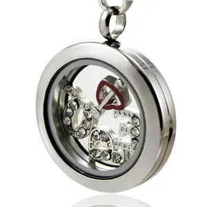 Wholesale Popular jewelry Stainless steel glass photo frame pendant floating locket pendant