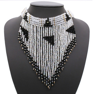 2018 Mode Anggun Afrika Wanita Boho Seedbead Buatan Tangan Panjang Rumbai Kalung - Product Image 5