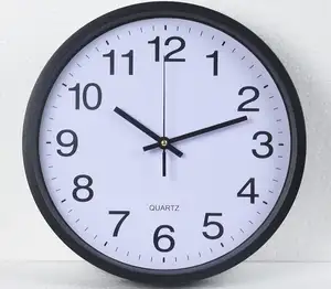 Wall Decor Clocks Home Decor 12 Inch Promotion Plastic Wall Clock Manufacturer In China