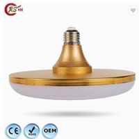 18w 24w 30w 36W Lampu LED Bulat Kuning Emas untuk Ruang Tamu, Dapur, Rumah, E27, Kecerahan Tinggi, RGB, PIR, Dapat Diredupkan, 12v 24v